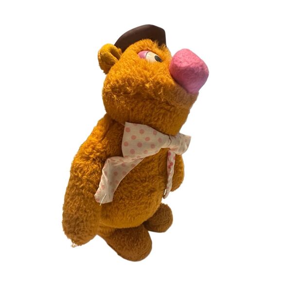 Vintage Fisher Price Fozzie Bear with Hat Jim Henson Muppets 851 Plush Doll Stuf - Picture 2 of 8
